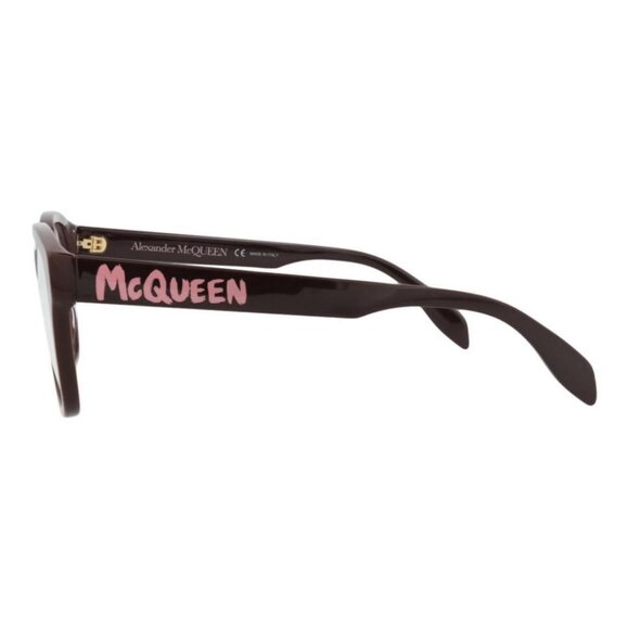 Alexander McQueen Womens Square/Rectangle Burgundy Burgundy Transparent Fashion - Picture 3 of 4
